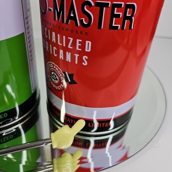 Canadian Tire Moto-Master Oil Red Green Tin Coin Bank Set Promotional Item Decor - Picture 8 of 13